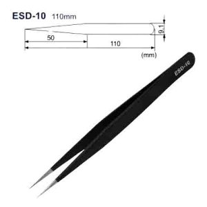Anti-static Stainless Steel Tweezers (ESD-10)