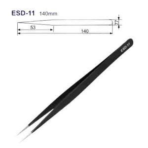 Anti-static Stainless Steel Tweezers (ESD-11)
