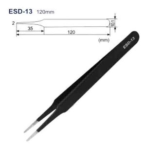 Anti-static Stainless Steel Tweezers (ESD-13)