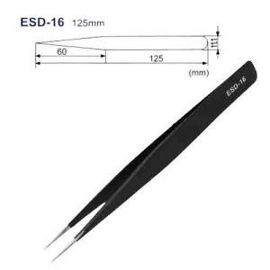 Anti-static Stainless Steel Tweezers (ESD-16)