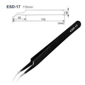 Anti-static Stainless Steel Tweezers (ESD-17)