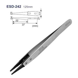 ESD Replaceable Tip SS Tweezers (ESD-242)