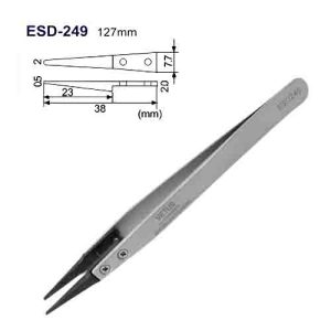 ESD Replaceable Tip SS Tweezers (ESD-249)