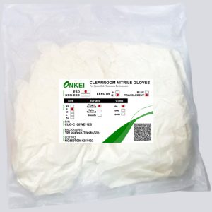 ONKEI ESD Cleanroom Nitrile Gloves, P/N: CLG-C100WE-12