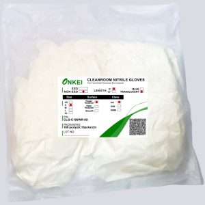 ONKEI Cleanroom Nitrile Gloves, P/N: CLG-C100WR-9